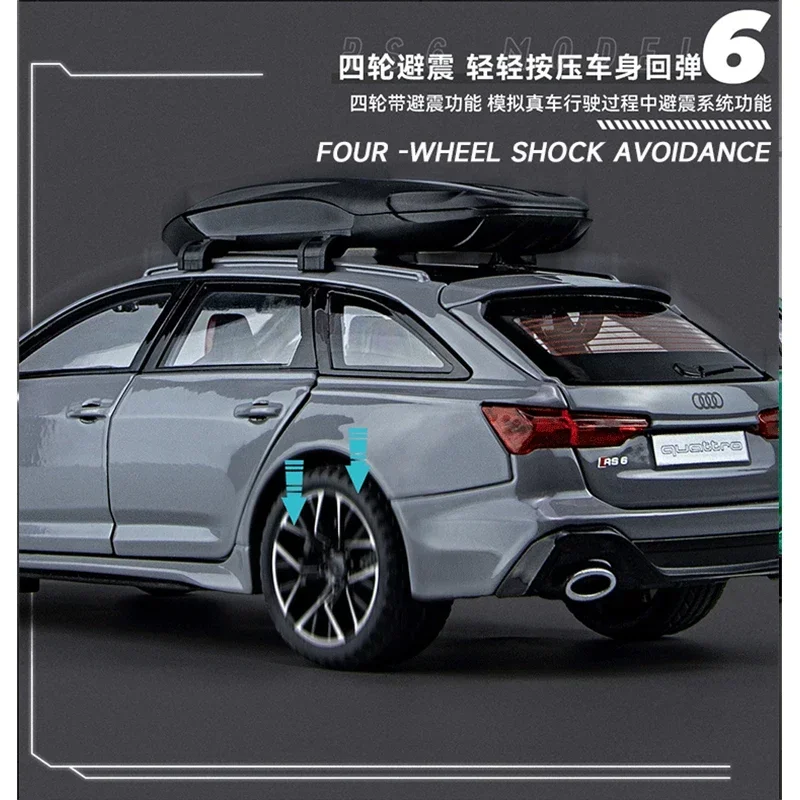 نموذج سيارة RS6 Avant Station Wagon Diecast Alloy،...