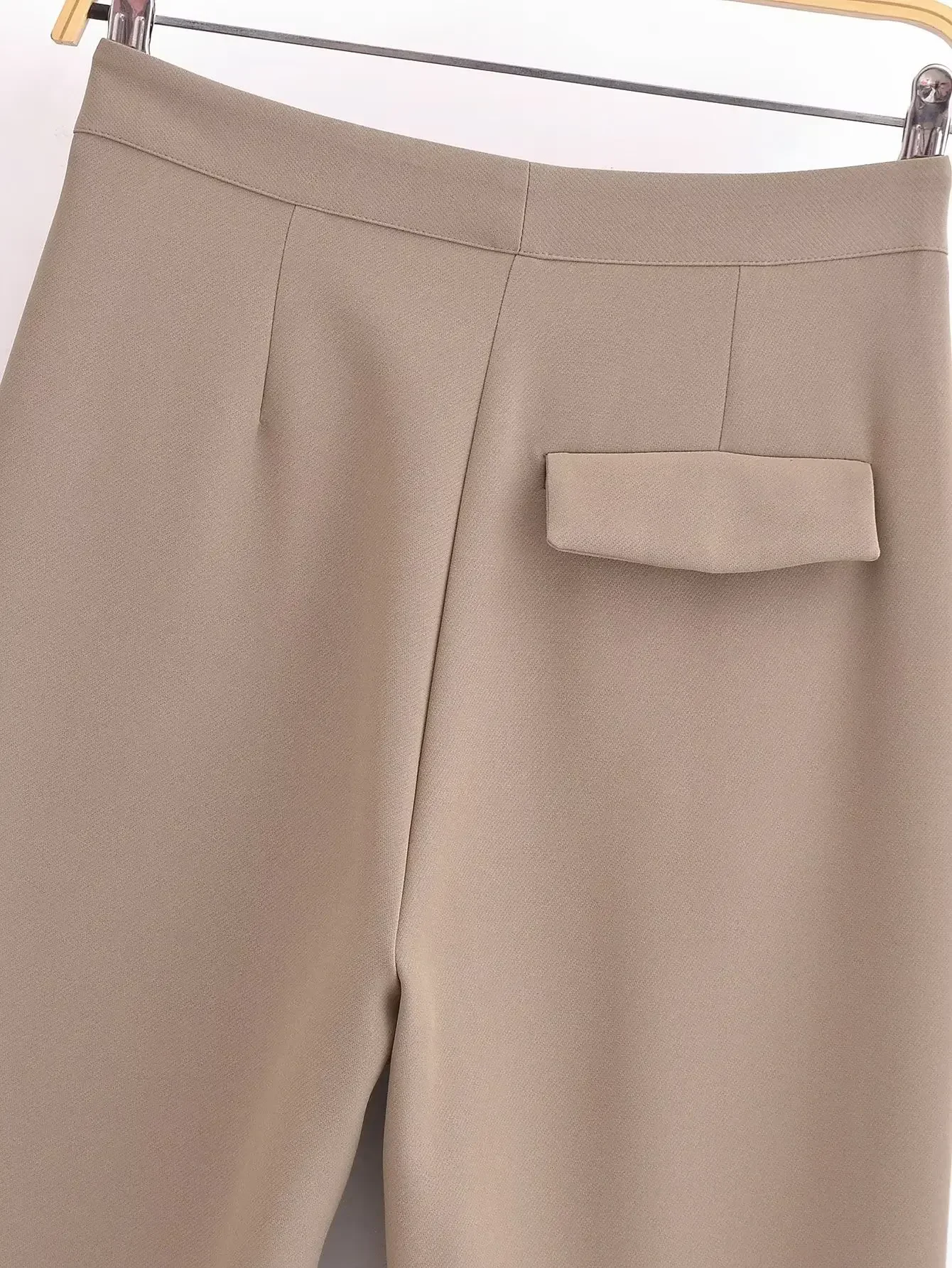 Fashion Woman Bloomers 2024 Pleated Low Waist Baggy Women's Pants for Women Front Zippers with Pocket Ladies Trousers