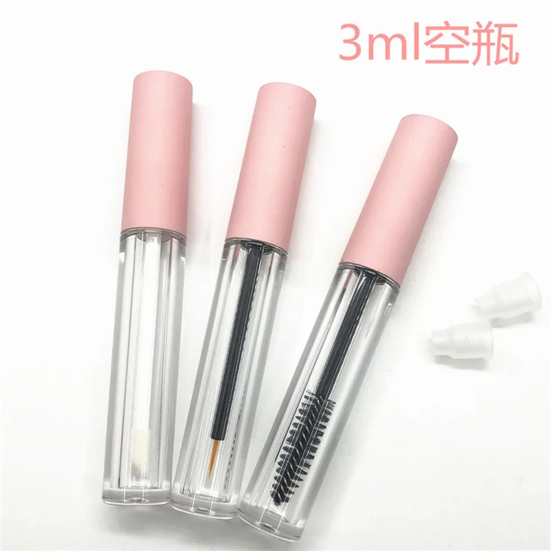 

Matt Pink Lip Gloss Lip Glaze Empty Tube VE Oil Liquid Mascara Transparent Bottle Eyeliner Glue Eyelash Container 3ml