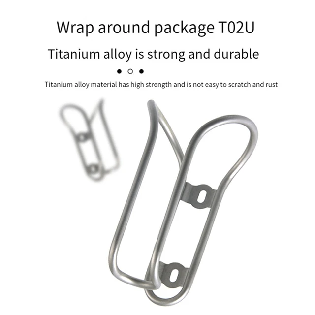 2X Bicycle Kettle Rack Titanium Alloy Hollow Riding Water Bottle Cage Holder With Screws Style B 5