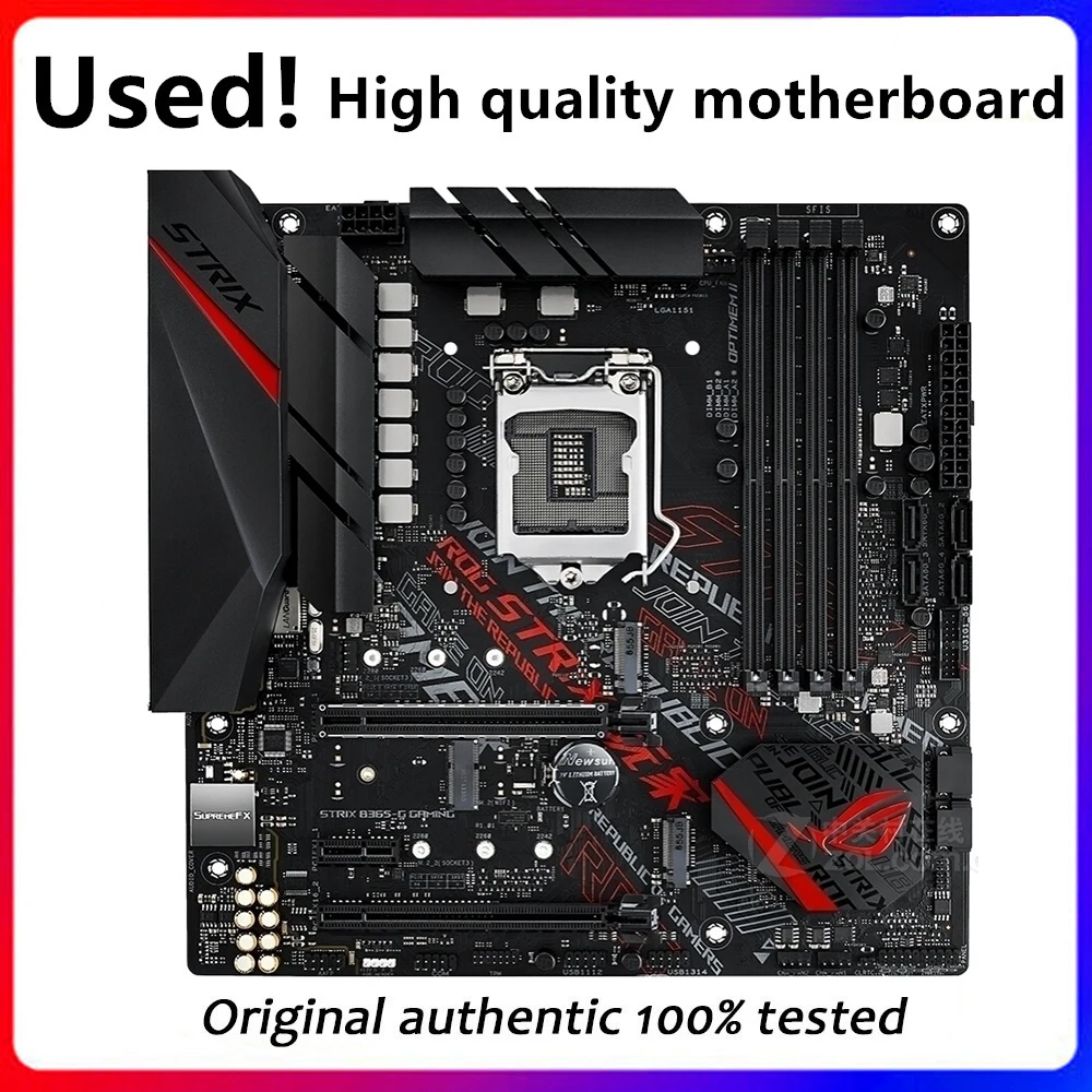 

For Asus ROG STRIX B365-G GAMING Original Used Desktop Intel B365 B365M DDR4 Motherboard LGA 1151 i7/i5/i3 USB3.0 SATA3