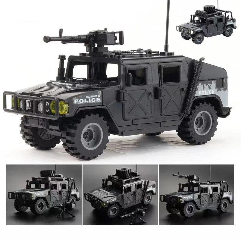 Military-Themed Building Blocks Set with Soldiers and Vehicles
