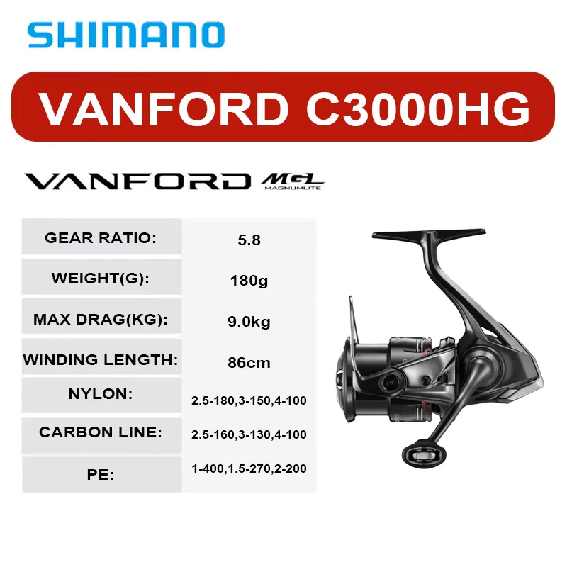2024 NEW SHIMANO VANFORD Spinning Fishing Reel 2500/3000