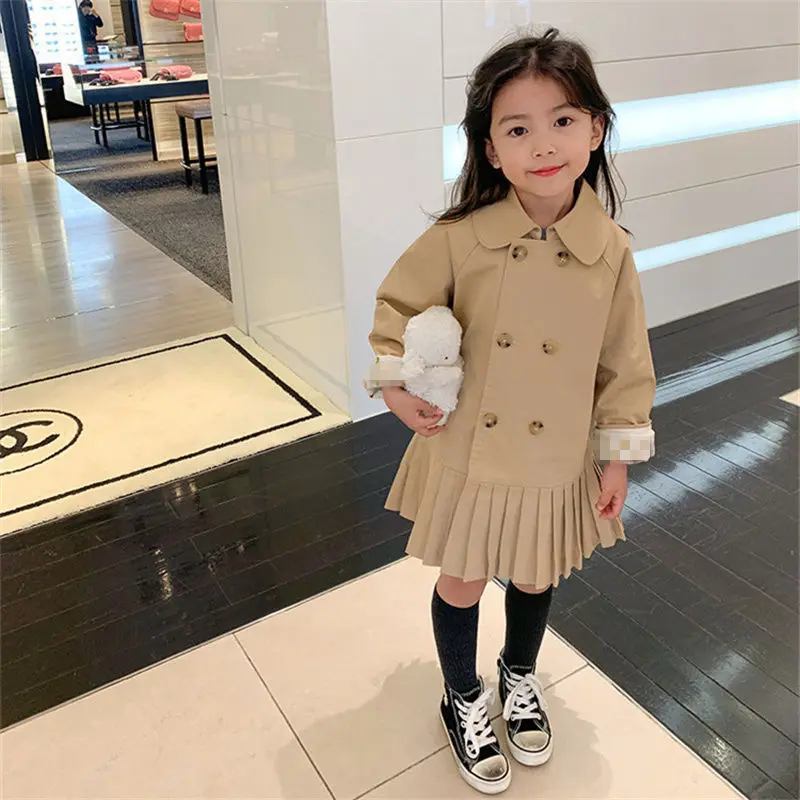 

Kids Coat Girls Outerwear 2022 Newest Jacket For Girls Roupa Infantil Menina Kids Clothes Spring Autumn Children's Trench Coats