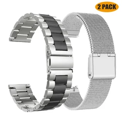 Stainless Steel Smartwatch Strap Replacement - Versatile 20mm/22mm Band for 22mm (Package 3)