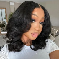 Vague de corps Bob Perruque avant de dentelle Perruques de cheveux humains HD Transparent dentelle frontale Perruque sans colle Perruques Cheveux humains Perruques Cheveux Humains 1