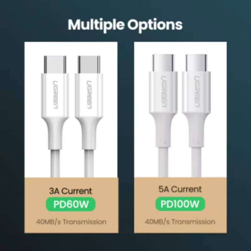 Ugreen High-Speed 60W USB-C to USB-C Fast Charge Data Cable