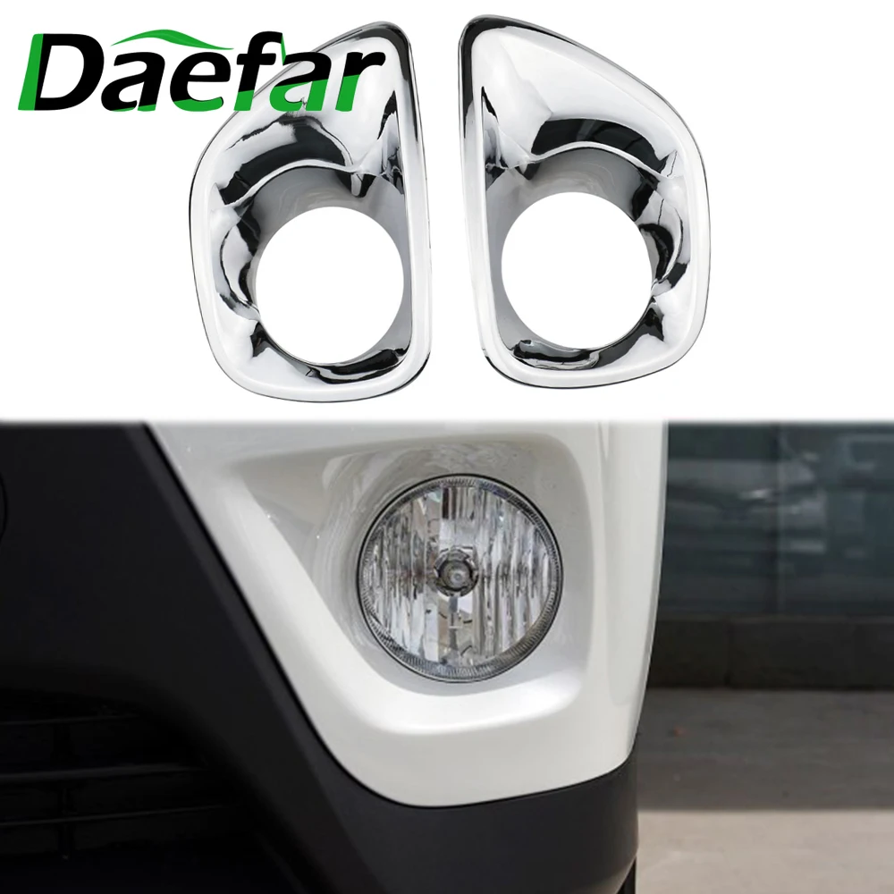 

For Toyota RAV4 2013 2014 2015 Chrome Front Bumper Fog Light Lamp Foglight Trim Cover Molding Surround Decoration Car Styling