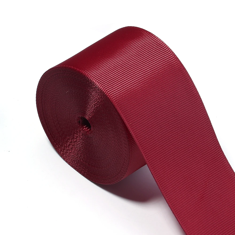 Grosgrain Ribbons in Wine Red - 10 Yards for DIY, Holiday Decor & Gift Wrapping