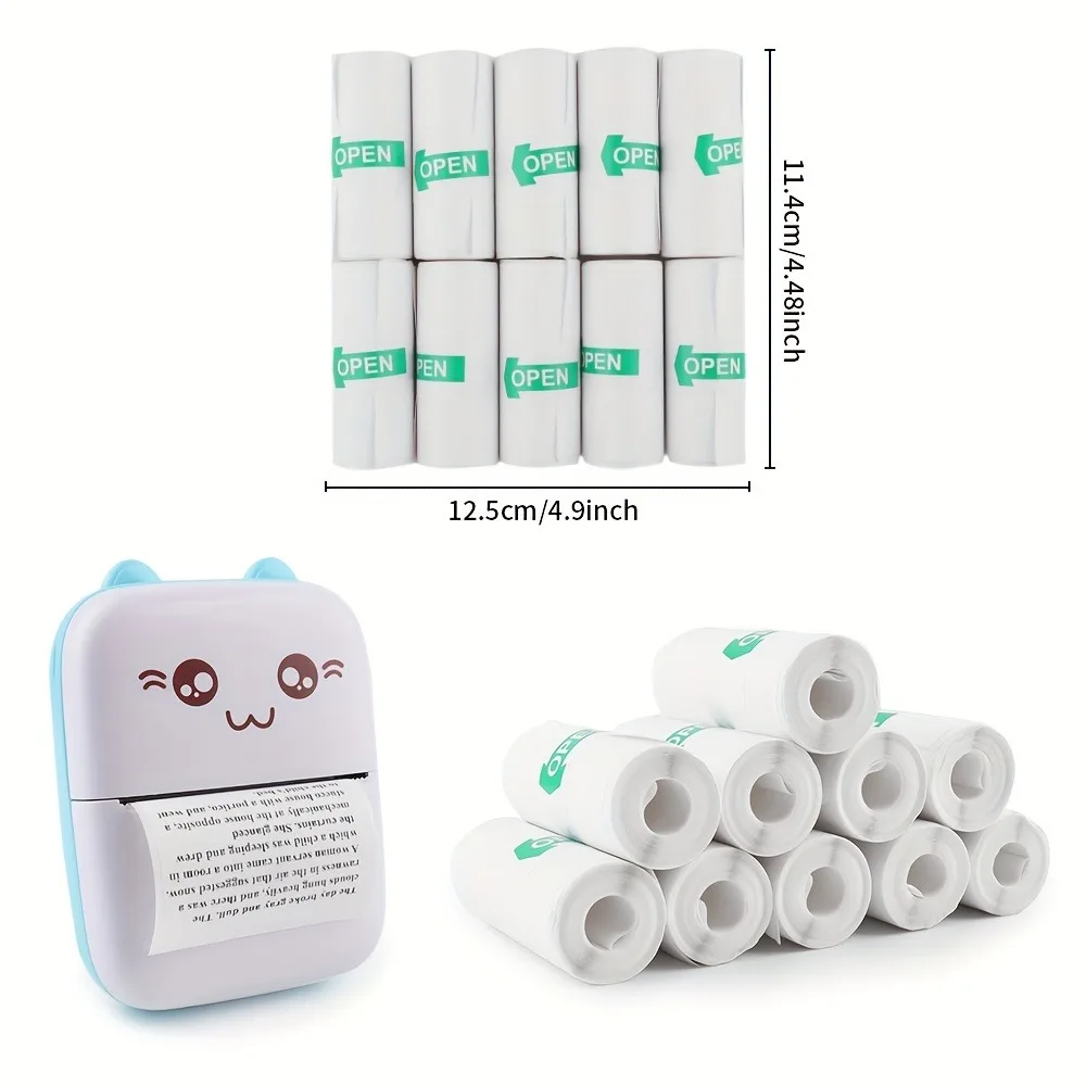 셀프 스틱 감열 인쇄 용지 - 흰색 57x25mm BPA 프리, 사진 공예 및 안전 라벨용