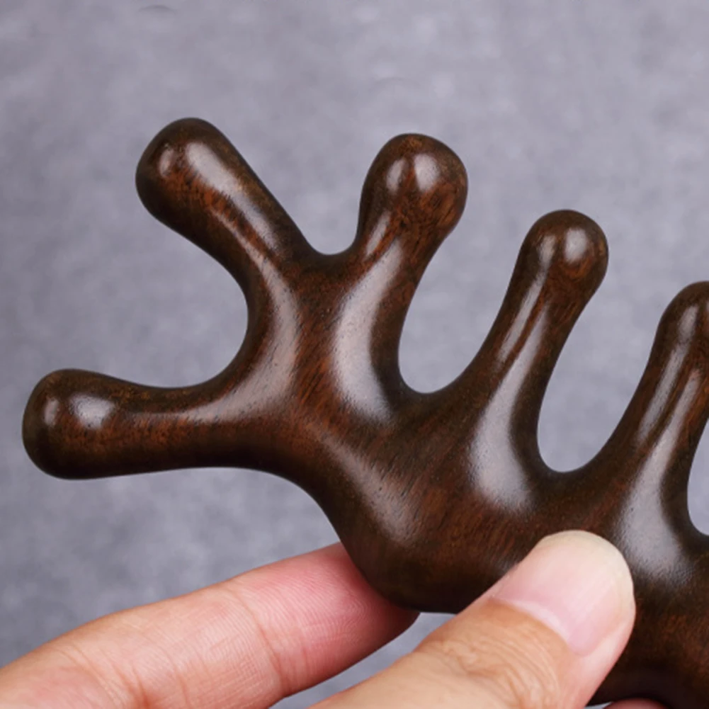 Wide Toothed Sandalwoods Comb Multi-Functional Meridians Massage Comb Hair Washing Comb Shower Brush Hair Styling Accessories