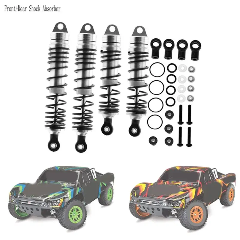 가격 인하 】 트랙사스 슬래시 4X4 VXL 2WD 러슬러 호스 스탬피드 1/10 RC용 메탈 프론트+리어 쇼크 업소버 업그레이드 부품 1세트