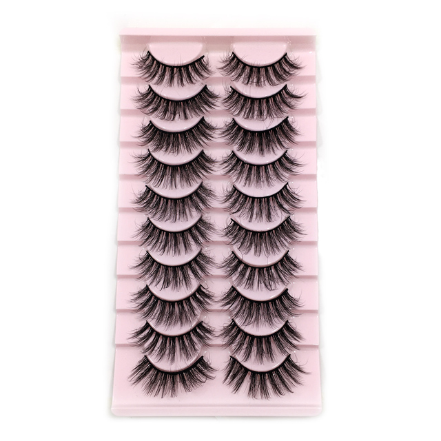 5/8/10/20 Pairs 3D Mink Lashes Natural False Eyelashes Dramatic Fluffy Soft Wispy Volume Cross Reusable Fake Eyelash  MaKeup