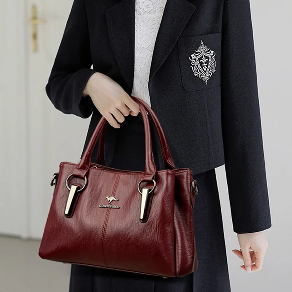 حقائب كتف وكروس بودي نسائية من الجلد الصناعي عالي...