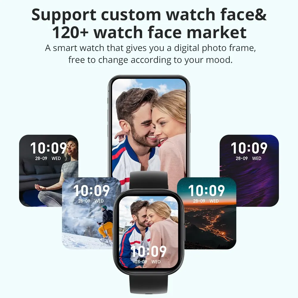 COLMI  Ʈġ, AMOLED ũ, 100  , 7  ͸  ,  ÷ Ʈ ġ, P68, 2.04 ġ