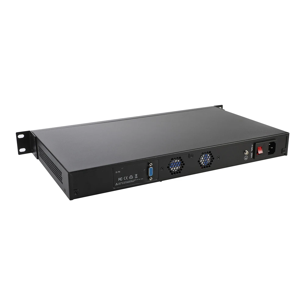 1U Rackmount Firewall,HUNSN RS42,2th Gen Intel I3 /I5/I7,OPNsense,Pfsense,VPN,Network Appliance,8xLAN,2xSFP+ 82599ES 10 Gigabit