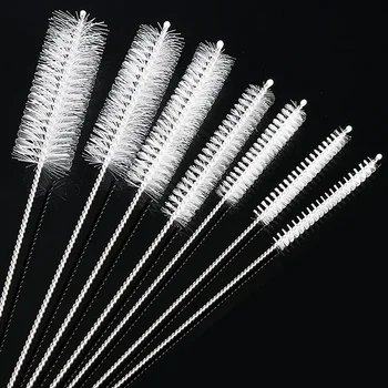 Set di spazzole per pulizia bottiglie da 7 pezzi Spazzola per capelli morbida in acciaio inossidabile Spazzola per cannucce per pipette Strumenti multiuso per la pulizia della casa 1