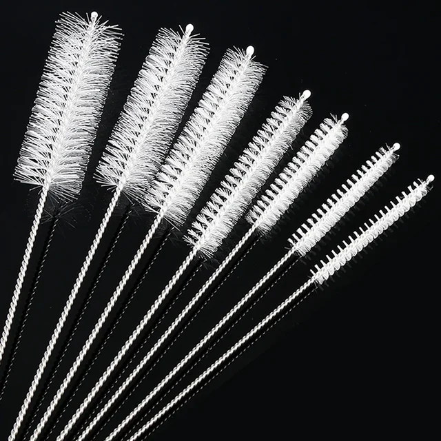 Set di spazzole per pulizia bottiglie da 7 pezzi Spazzola per capelli morbida in acciaio inossidabile Spazzola per cannucce per pipette Strumenti multiuso per la pulizia della casa 1
