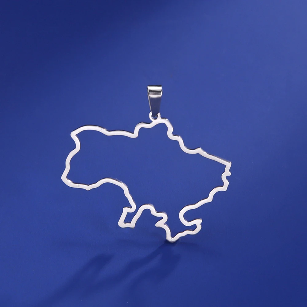 Dawapara Ukraine Karte Anhänger Dreizack Wappen Schutz Amulett Edelstahl Charme für Schmuck herstellung DIY Zubehör – Detail 12