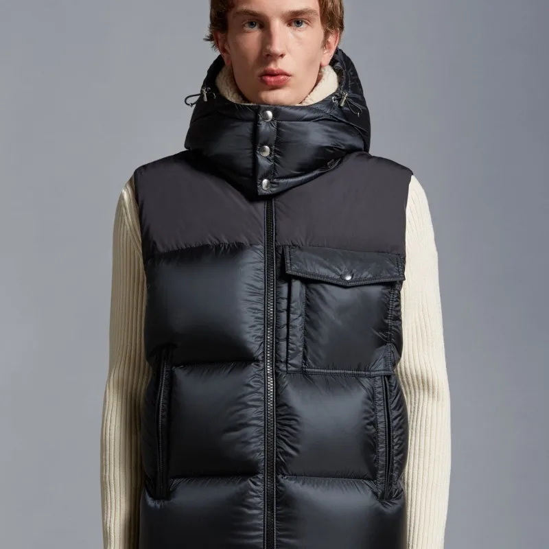 

Autumn and winter Men and women Wool collar hooded Down feather waistcoat Y2K Casual jacket warm Fashion clothing movement coat