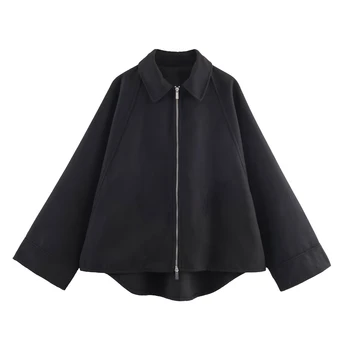 Veste mixte à fermeture éclair pour femme, vêtement d'automne, design de style européen et américain, à la mode, industrie lourde, nouvelle collection