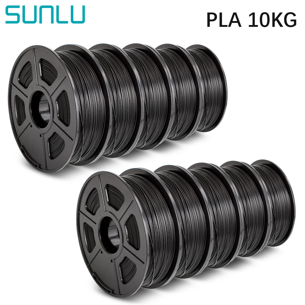 SUNLU PLA filament 3D Printer Filament 5 /10rolls 1kg/2.2lbs 1.75MM Free Shipping High strength Material For Printing Artwork