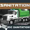 Cross-border eleven remote control sanitation garbage truck with lights and music dump truck scene simulated children's toy boy 1
