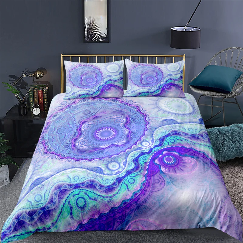 

Home Textile Luxury 3D Mandala Bohemia Print 2/3Pcs Kids Aldult Duvet Cover Pillowcase Bedding Set Single Queen and King Size