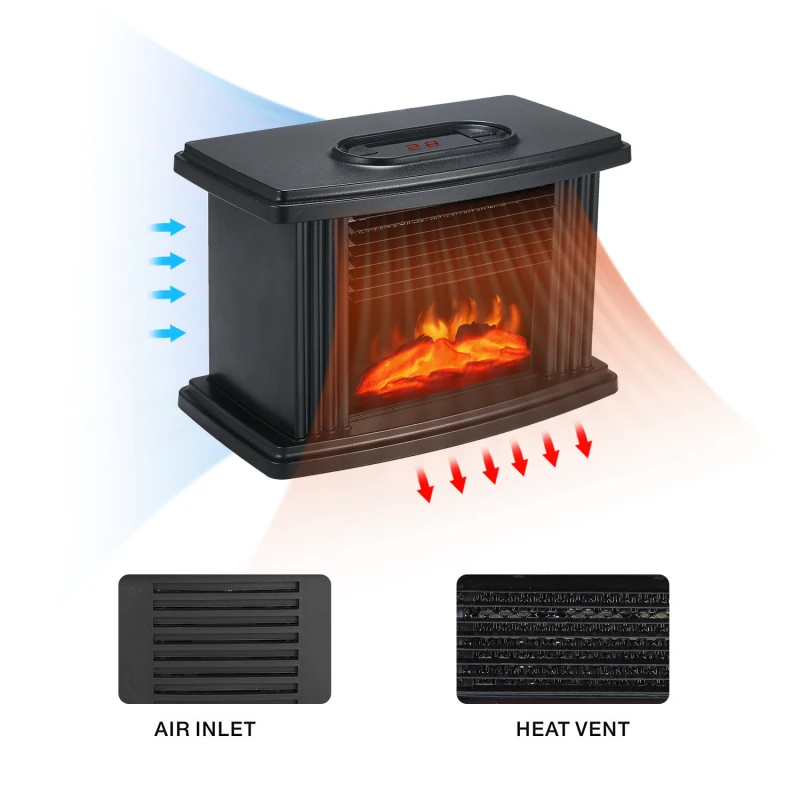 1000W Electric Fireplace Log Burning Fire Flame Effect Stove Heater  Freestanding Household Winter Heating Machine Fireplaces - AliExpress