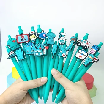 5/15/25 penne a sfera retrattili della serie Back to School Medical Styling, penne stilografiche specifiche per studenti e insegnanti