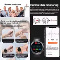 2026 New Laser Therapy ECG+PPG Smartwatch Health Monitor Blood Lipids Uric Acid Heart Rate Tracking Monitoring Men Smart Watches - Image 3