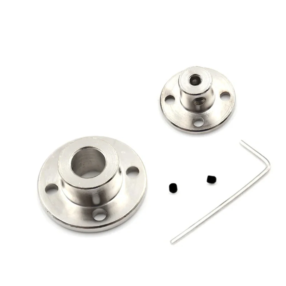 Accouplement Rigide Bride Moteur 12mm – Métal Argenté, Pour Bricolage Et Montage Arbre