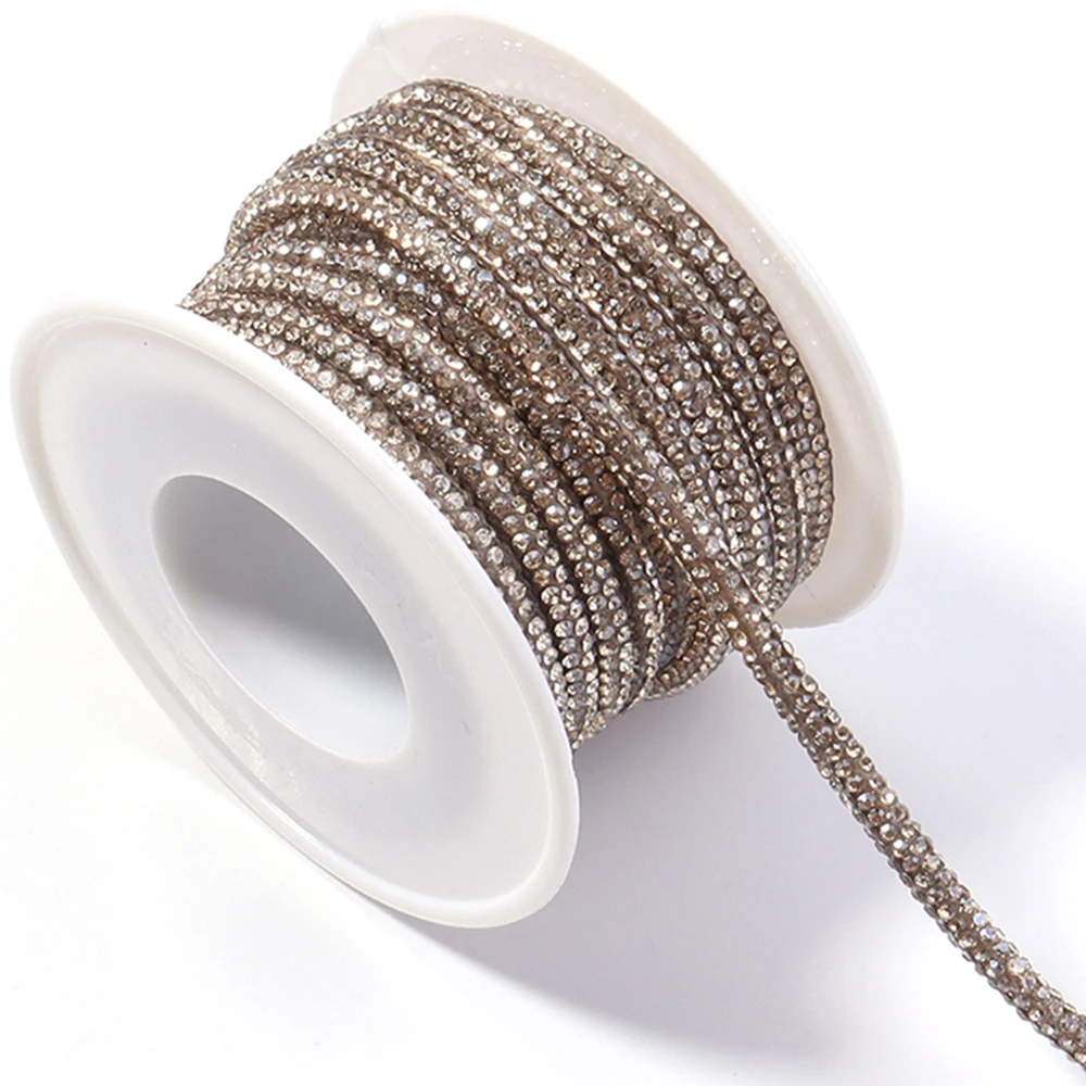 Colorful Rhinestone Chain - Crystal Dense Cup Banding for DIY Jewelry, Bows, and Headwear