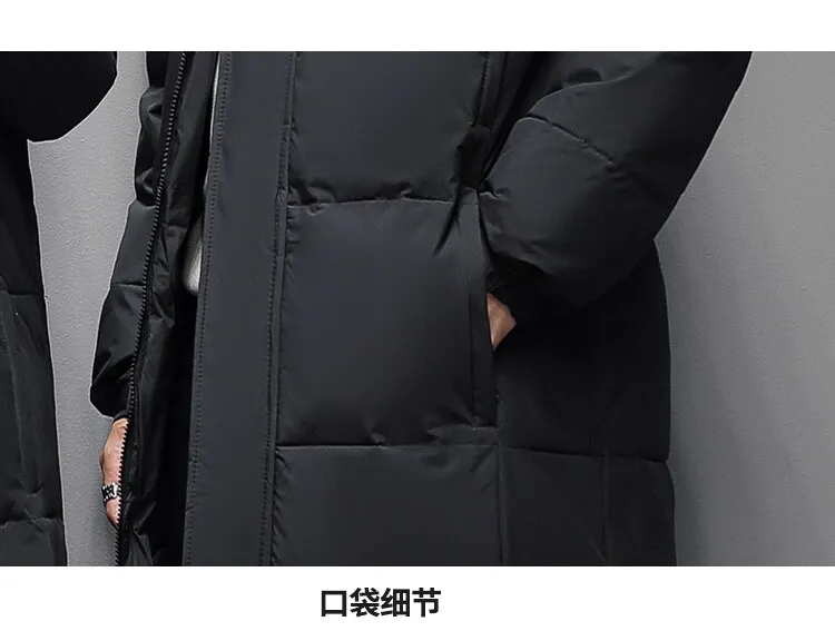 Men Women Thick Hooded Long Parkas Solid Color Zipper Parkas Unisex Long Winter Padded Jacket Unisex Warm Down Jacket Parkas