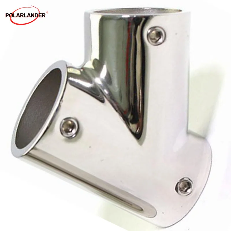 

Boat Hand Rail Fitting Fits 22mm 7/8" Pipe/ Tube - Marine Grade Corrosion Resistant Stainless Steel Left 3 Way 60° Silver 25MM