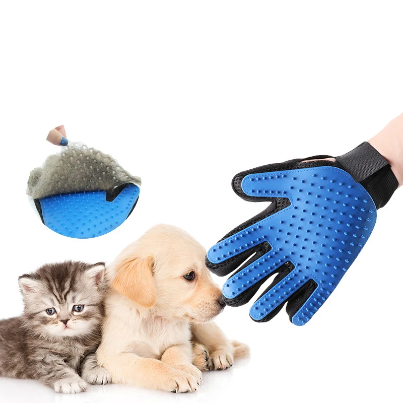 Pet Hair Grooming Gloves Cat And Dog Grooming Hair Removal Bath