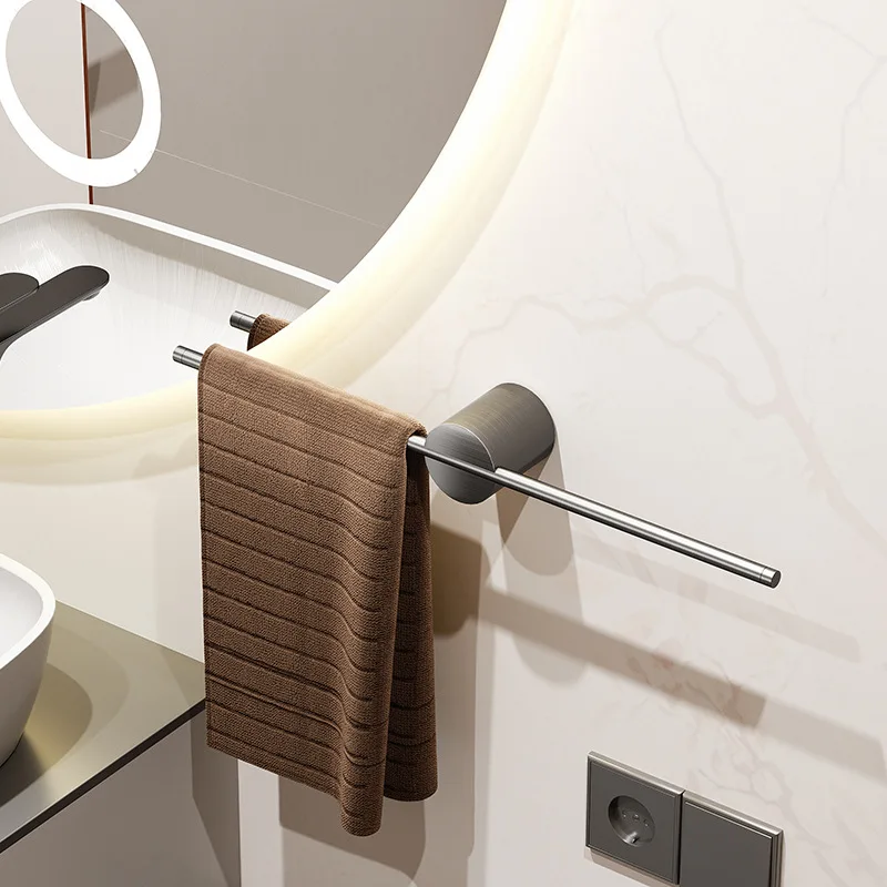 Bathroom Towel Rack Towel Holder Adhesive High quality Wall Mounted Aluminium No Drill hanger Bathroom Accessories