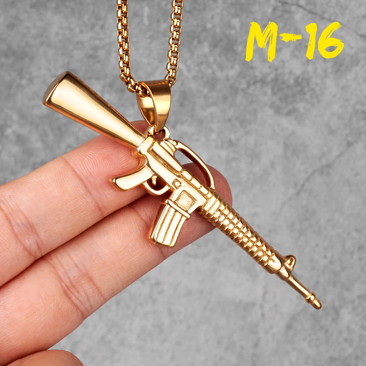 Stylish Men's Punk Hip Hop Necklace Pendant - Stainless Steel Jewelry Gift
