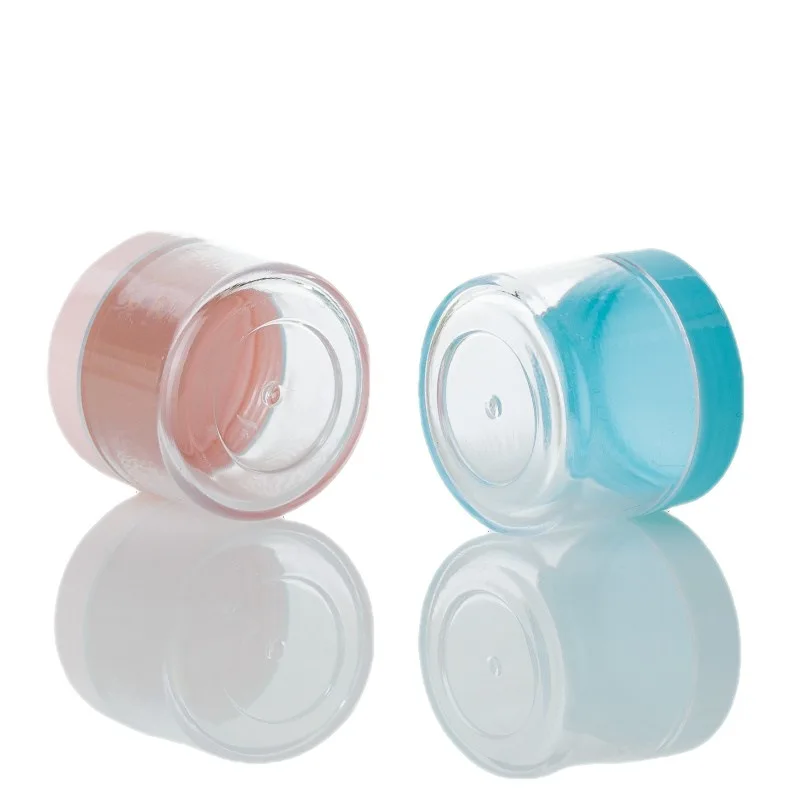 4PCS Empty 20g Travel Small Colorful Covers Clear Plastic Cosmetic Pot Jars With Lids For Face Cream Lip Balm Containers 3