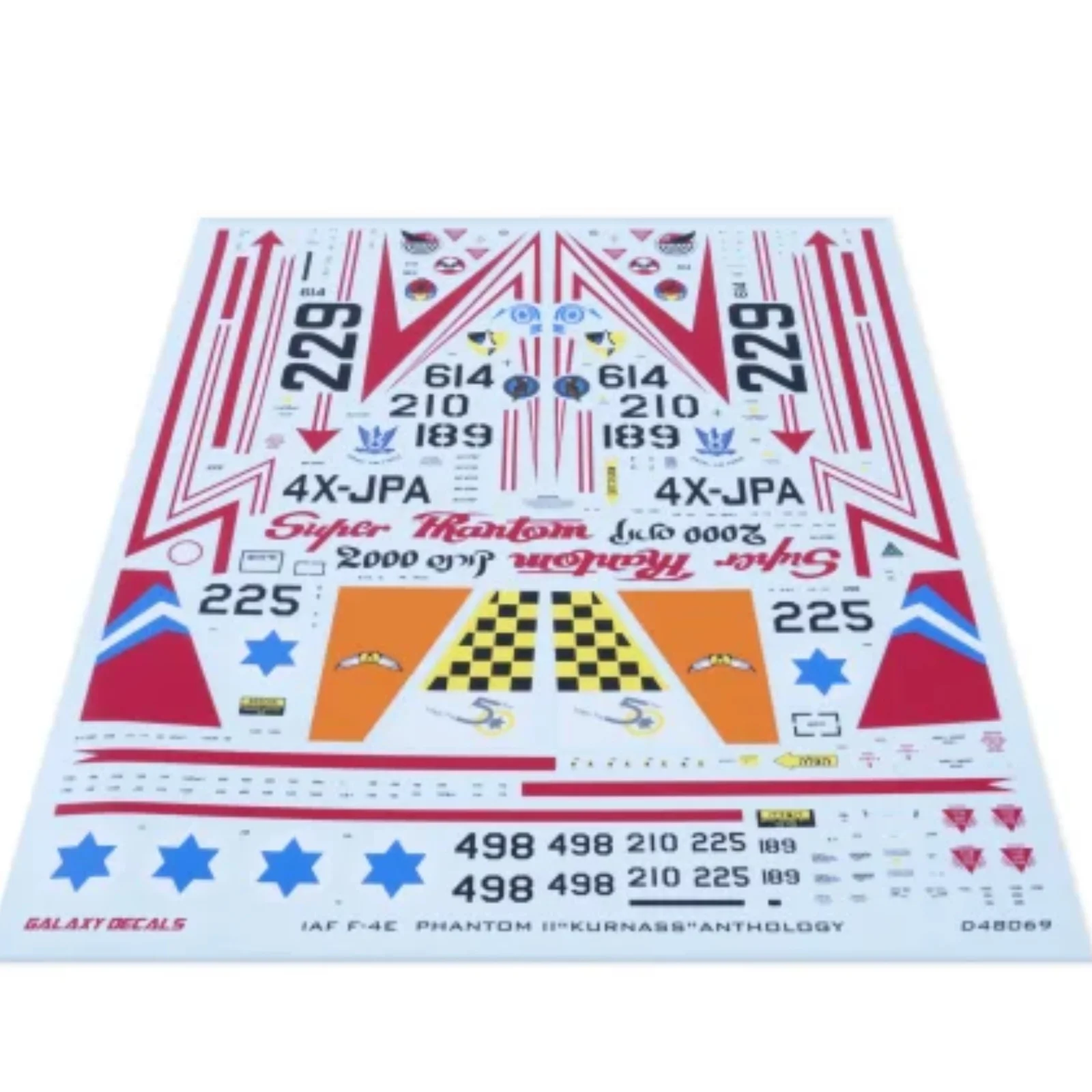 Galaxy D48069 1/48 IAF F-4E Phantom II Kurnass Anthology Decal Mask for MENG LS-017 Airplane Model Hobby DIY Tape