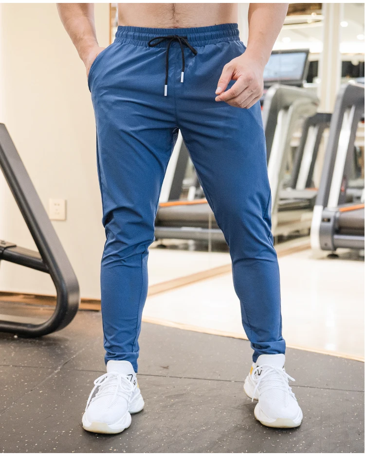 Ice Silk Sweatpants Men's Summer Ultra-thin Cooling Dry Fit Sports Pants Running Breathable Trousers Casual Fitness Leg