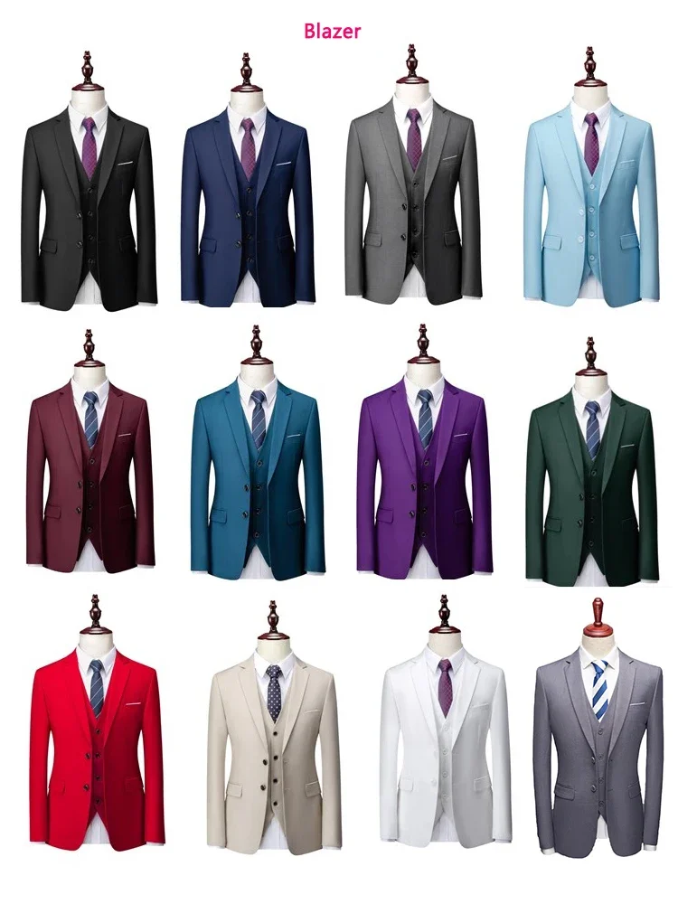 13 Color S-6XL Male Blazer Solid Color Classic Formal Business Men Suit Jacket Groom Groomsmen Wedding Dress Party Social Coat men suits jackets