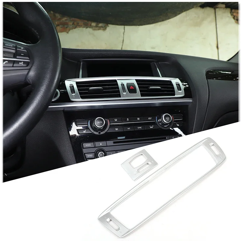 

For BMW X3 F25 2011-2017 ABS Car Central Control Air Outlet Frame Decorative Sticker Interior Modification Accessories