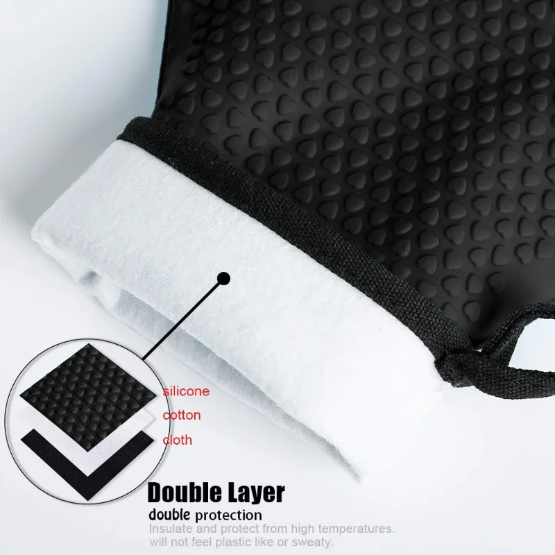 1Pcs Oven Mitts Bake Silicone Gloves Anti-scald Microwave Oven Baking Gloves BBQ Gloves Anti Heat Resistant Baking Gloves