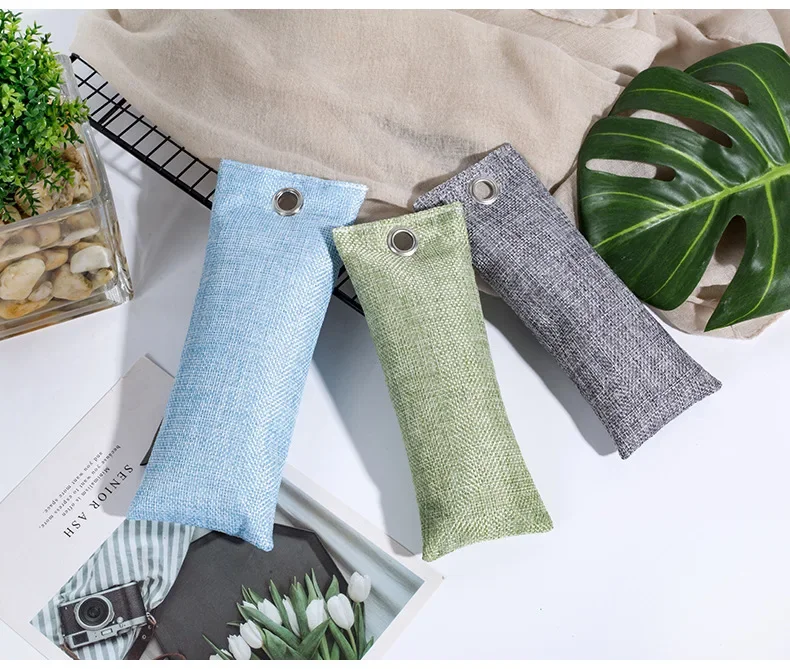 50g Bamboo Charcoal Bag Linen Moisture-proof Deodorant Charcoal Bag Home Car Activated Carbon bag for Shoes 50g