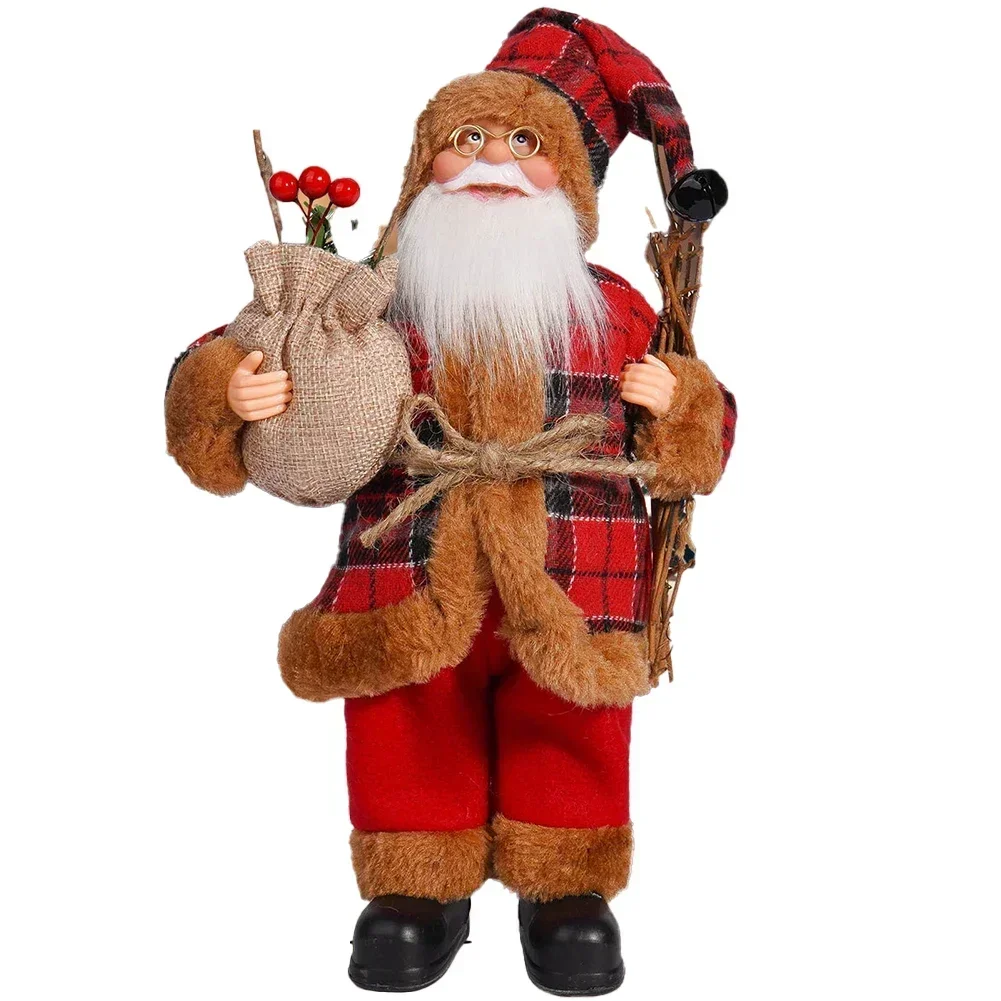 thumbnail image 1 of Nuevo muñeco de Papá Noel grande para niños, adornos para árboles de Navidad, suministros para fiestas de bodas en el hogar, adornos de peluche, 1 of 5