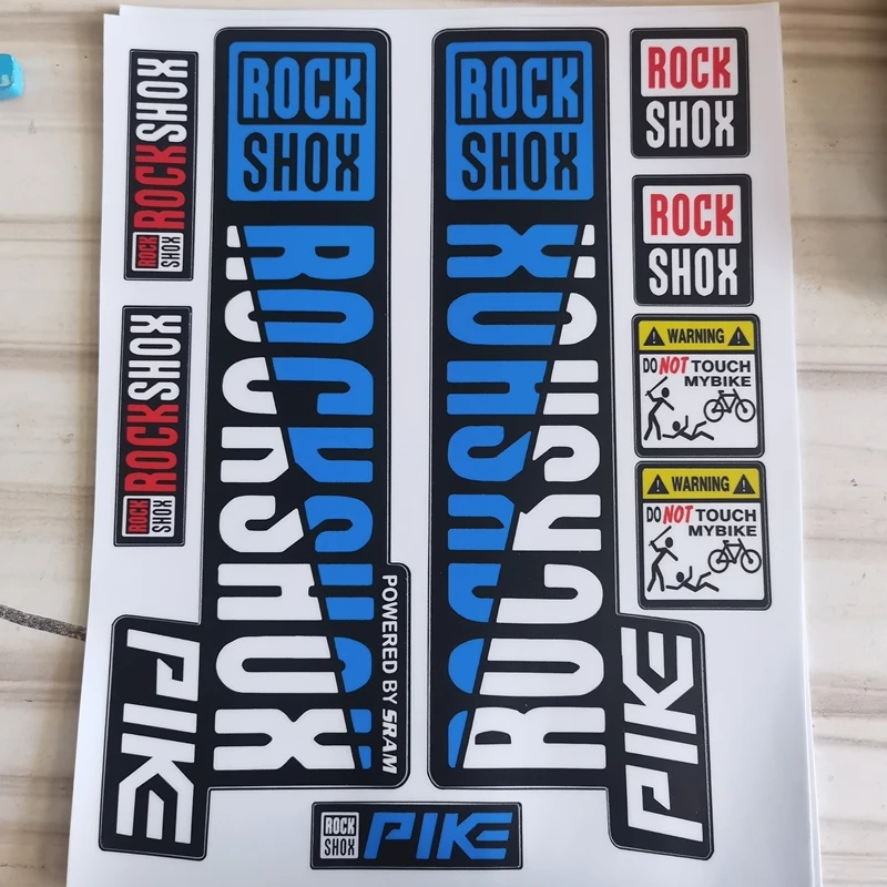 Bike Stickers Front fork sticker mountain bike front shock absorber color change waterproof sticker Pike decals Sram