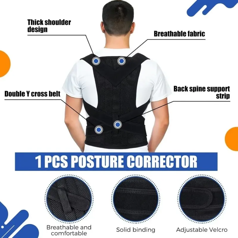 Male And Female Back Posture Corrector Shoulder Posture Corrector With Waist Support Used To Improve