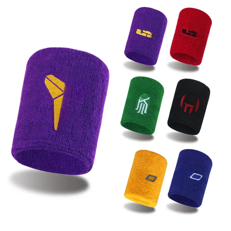 New Professional Fitness Wristbands Sport Sweatband Hand Band Sweat Wrist Support Brace Wraps Tennis Badminton Basketball Guard