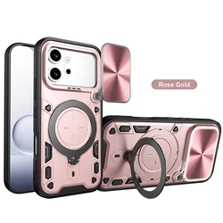 Custodia per telefono con protezione dalla lente della fotocamera Ultimate Slide e supporto magnetico - Antiurto e alla moda